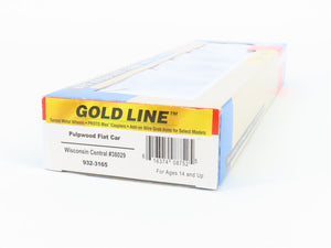 HO Walthers Gold Line 932-3165 WC Wisconsin Central Pulpwood Flat Car #38029