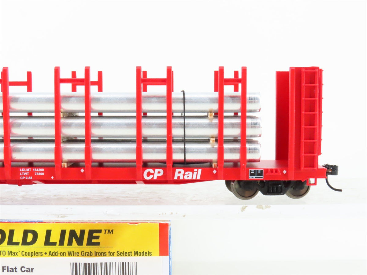 HO Walthers Gold Line 932-3164 CP Rail Pulpwood Flat Car #304879 w/ Custom Load
