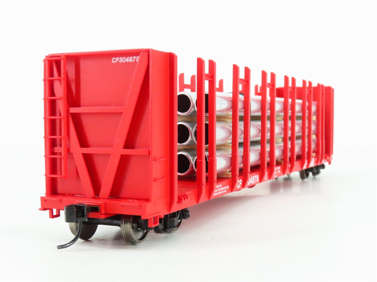 HO Walthers Gold Line 932-3164 CP Rail Pulpwood Flat Car #304879 w/ Custom Load