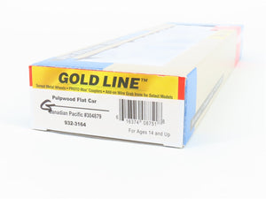 HO Walthers Gold Line 932-3164 CP Rail Pulpwood Flat Car #304879 w/ Custom Load