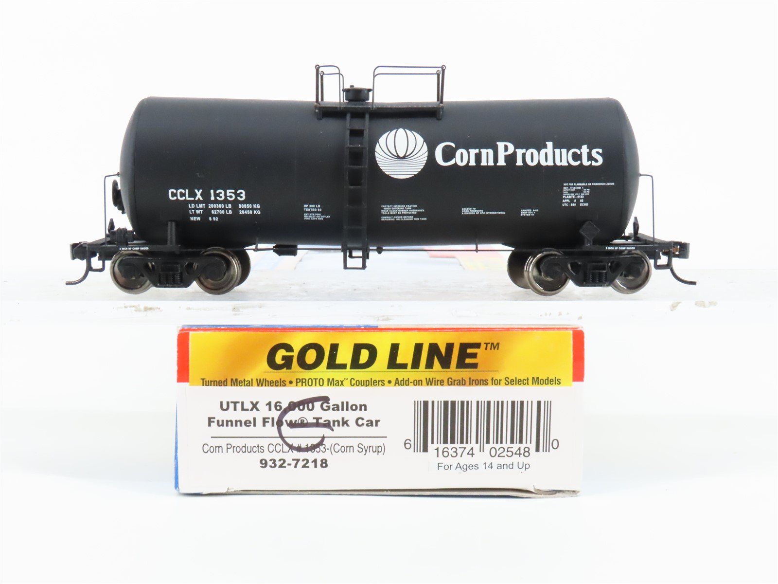 HO Scale Walthers Gold Line 932-7218 CCLX Corn Products 16K Gal. Tank Car #1353