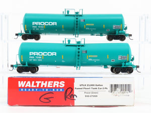 HO Scale Walthers 932-27269 UTLX Procor 23K Gallon Funnel Flow Tank Car 2-Pack