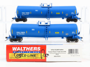 HO Scale Walthers Gold Line 932-27274 CELX 23K Gal. Funnel Flow Tank Car 2-Pack