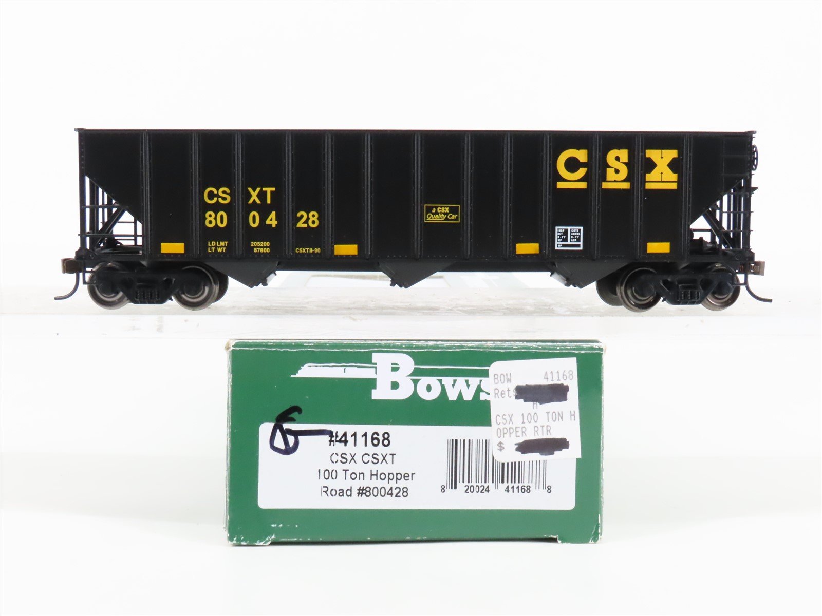 HO Scale Bowser 41168 CSXT CSX 100-Ton 3-Bay Open Hopper #800428