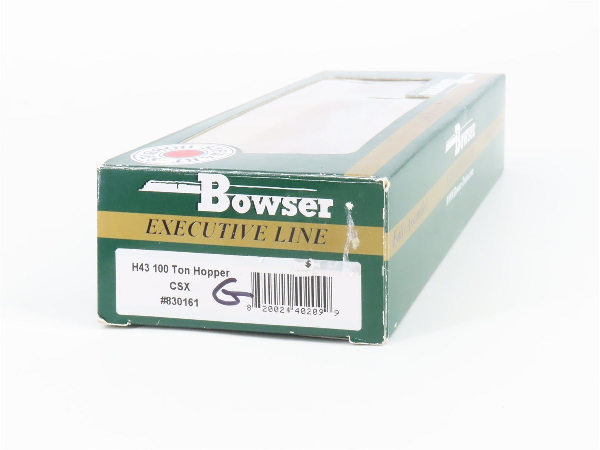 HO Scale BowserStewart Hobbies Executive Line CSXT CSX 3-Bay Hopper #830161