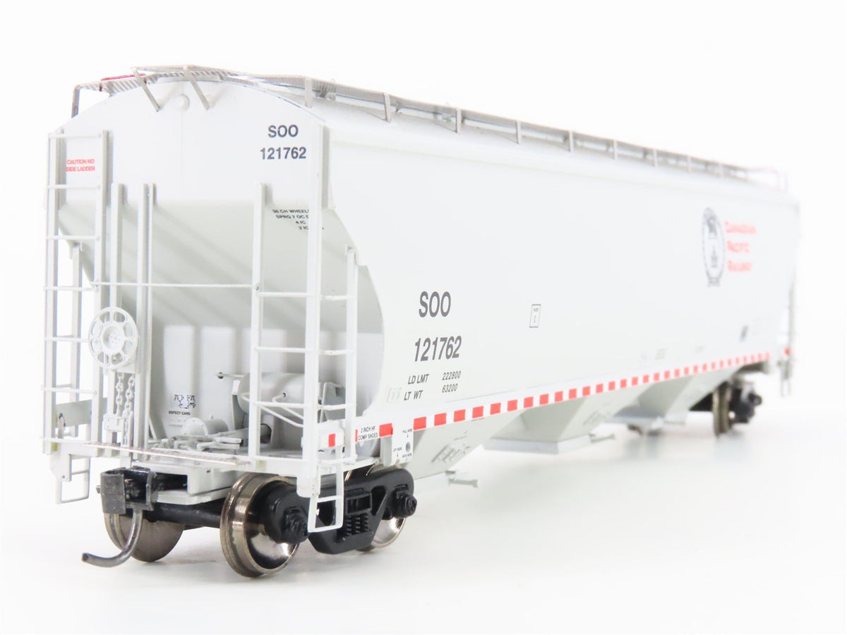 HO Scale Athearn 89254 CP SOO Canadian Pacific 3-Bay Covered Hopper #121762