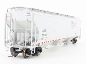 HO Scale Athearn 89254 CP SOO Canadian Pacific 3-Bay Covered Hopper #121762