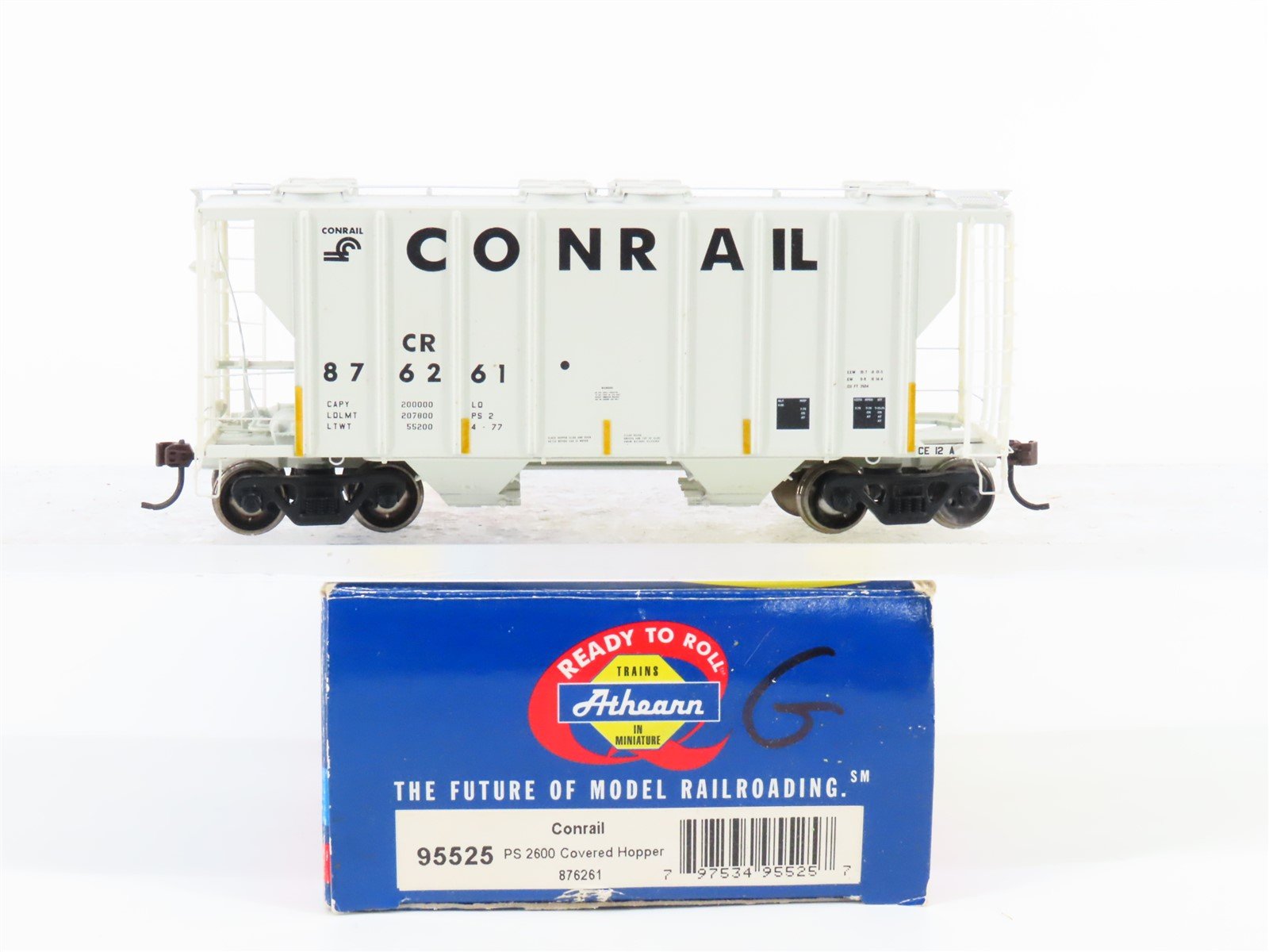 HO Scale Athearn 95525 CR Conrail 2-Bay Covered Hopper #876261