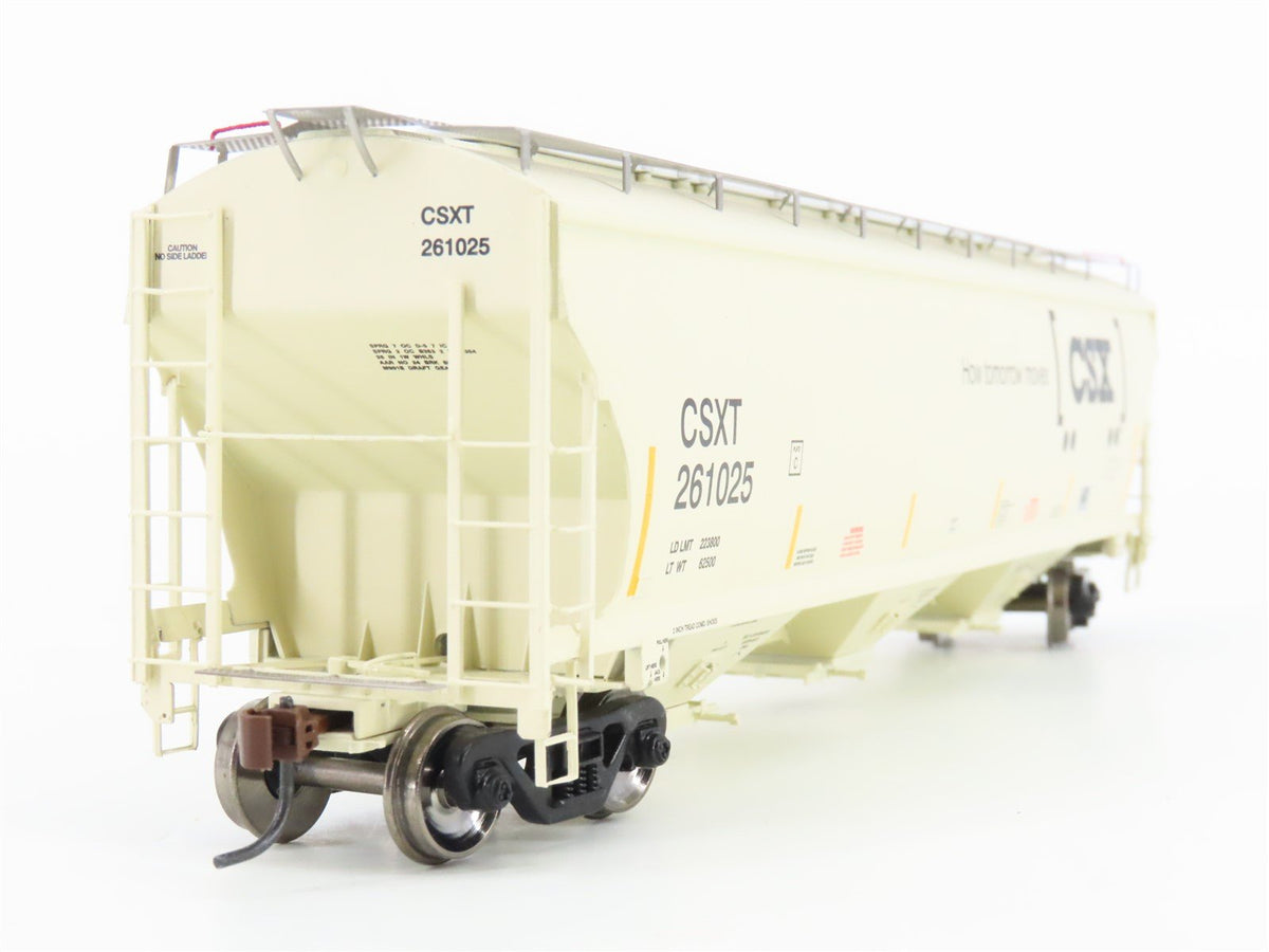 HO Scale Athearn 89422 CSXT 3-Bay Covered Hopper #261025