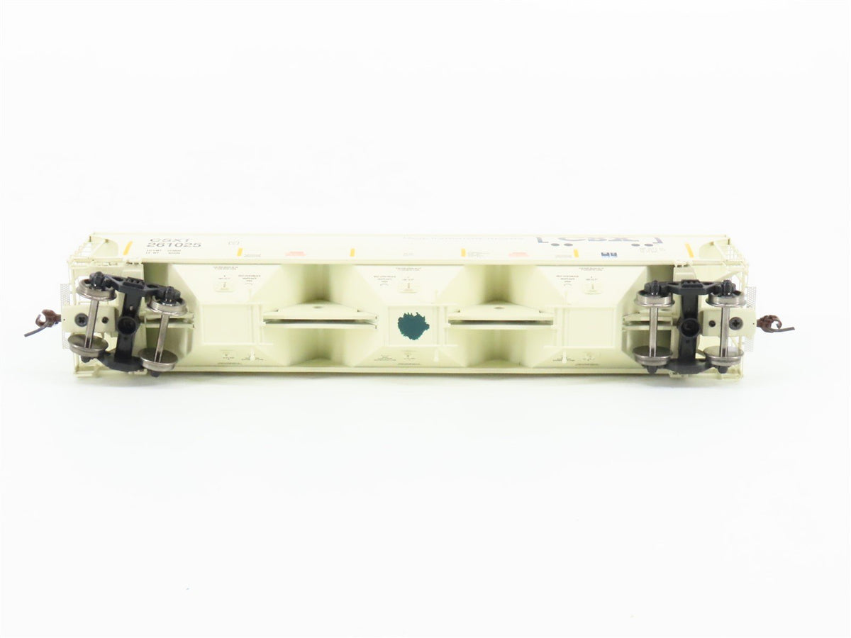 HO Scale Athearn 89422 CSXT 3-Bay Covered Hopper #261025