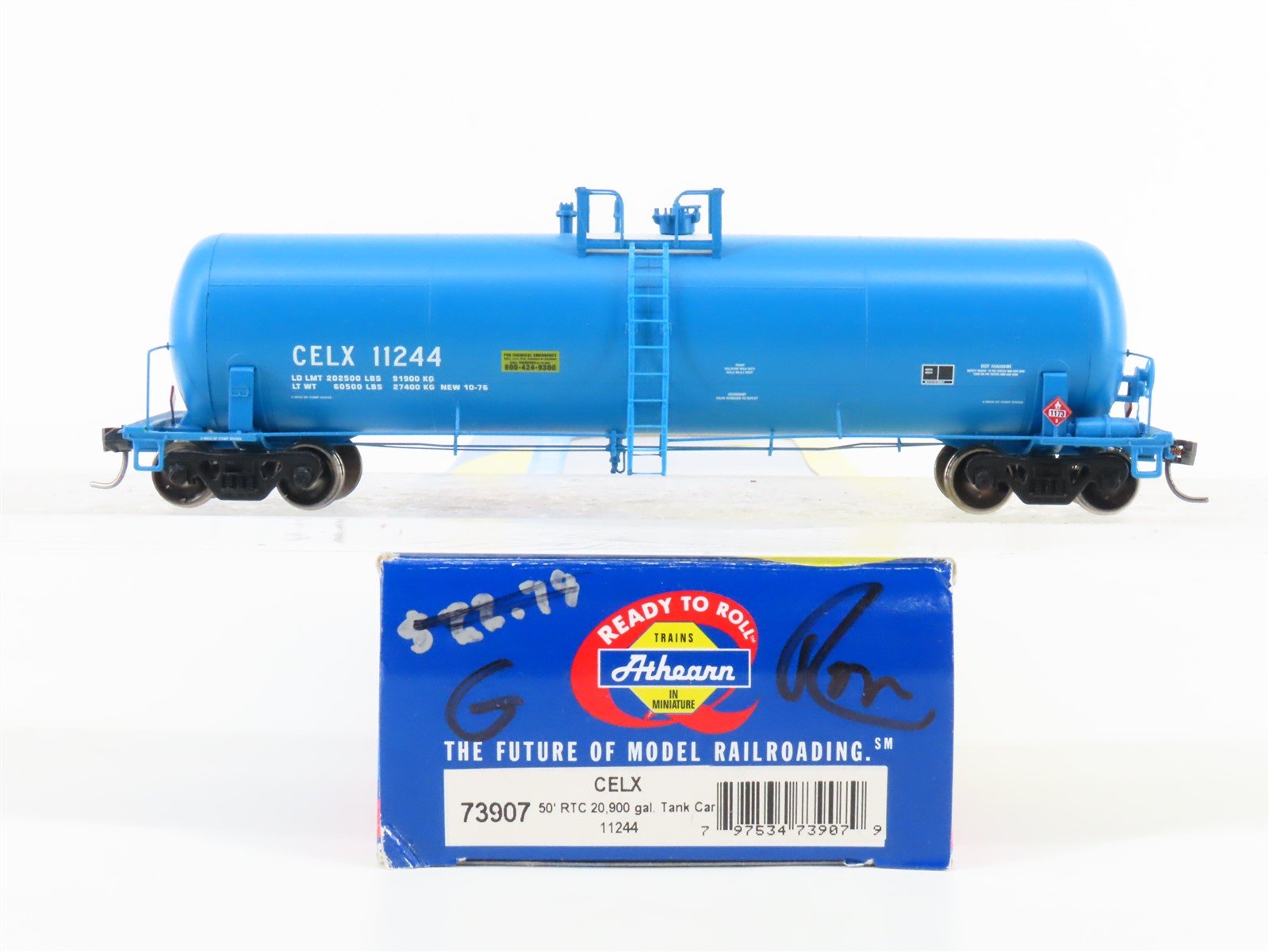 HO Scale Athearn 73907 CELX 20,900 Gallon 50' Tank Car #11244