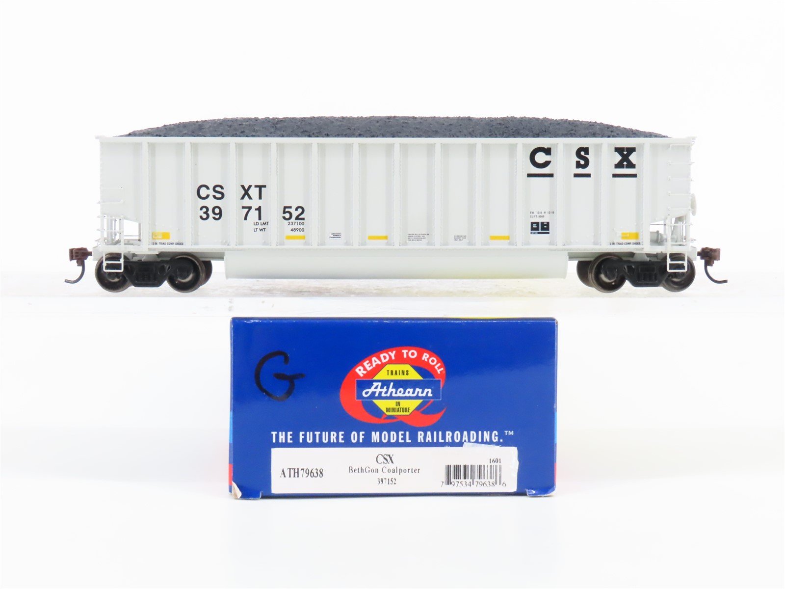 HO Scale Athearn ATH79638 CSXT BethGon Coalporter #397152 w/ Coal Load
