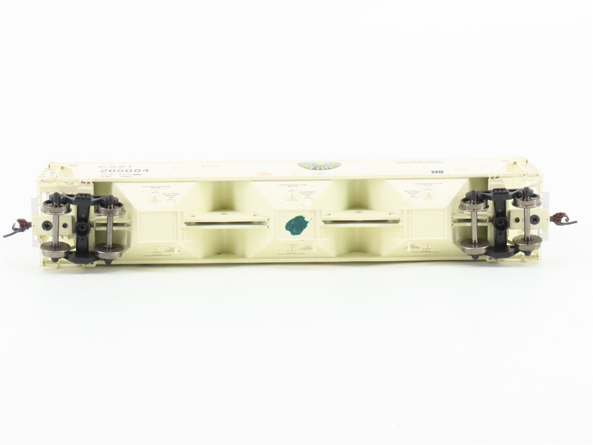 HO Scale Athearn 89401 CSXT Grain Express 3-Bay Covered Hopper #265084