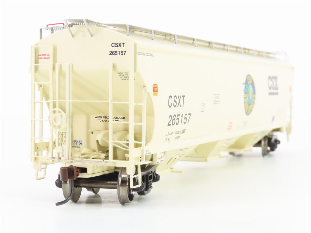 HO Scale Athearn 89402 CSXT Grain Express 3-Bay Covered Hopper #265157
