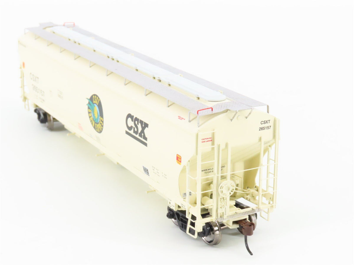 HO Scale Athearn 89402 CSXT Grain Express 3-Bay Covered Hopper #265157