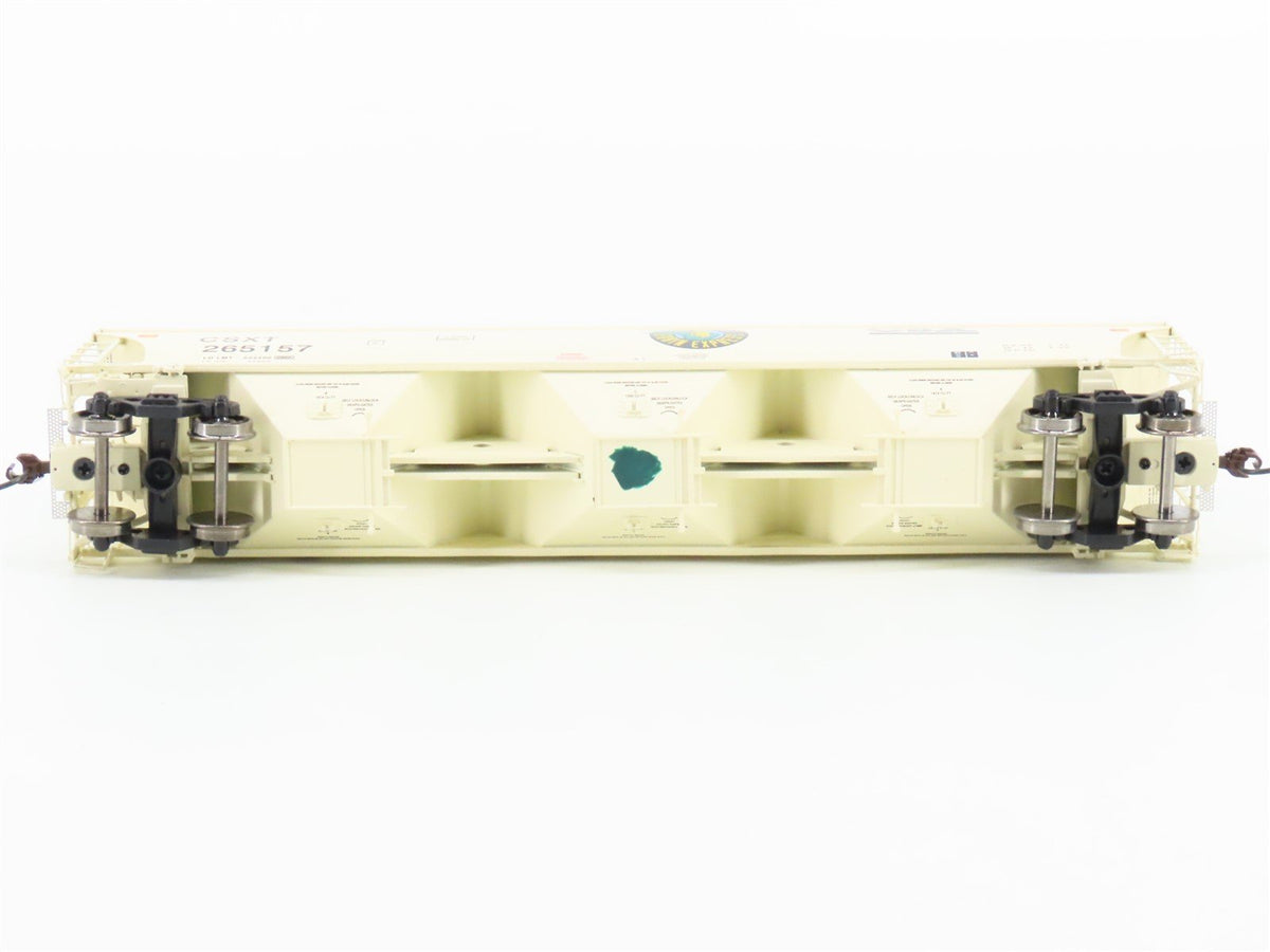 HO Scale Athearn 89402 CSXT Grain Express 3-Bay Covered Hopper #265157