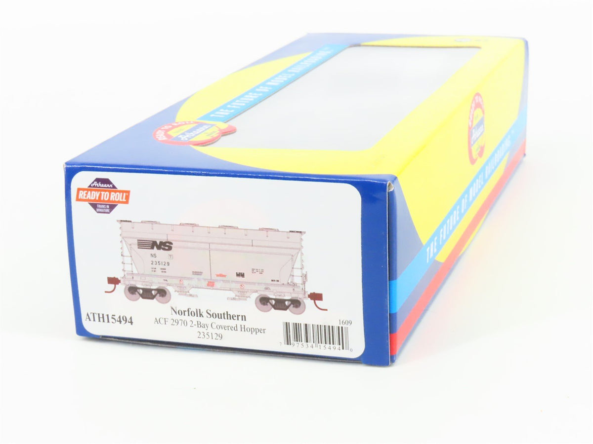 HO Scale Athearn ATH15494 NS Norfolk Southern 2-Bay Covered Hopper #235129