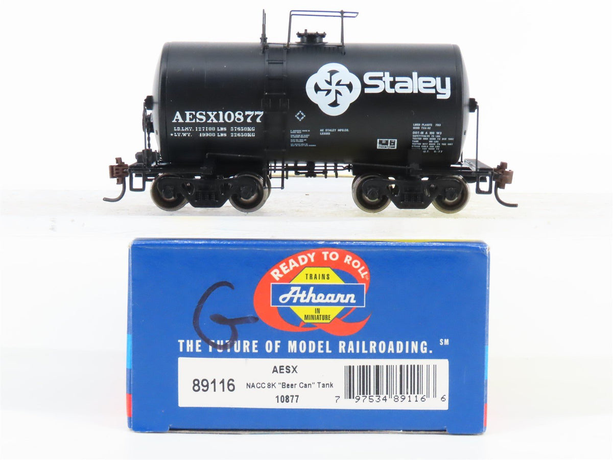 HO Scale Athearn 89116 AESX Staley Beer Can Tank Car #10877