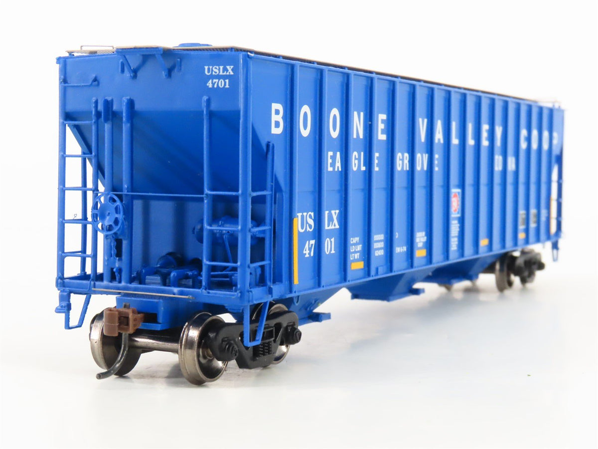 HO Scale Athearn ATH81977 USLX Boone Valley Co-op 3-Bay Covered Hopper #4701