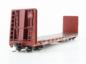 HO Scale Athearn ATH87730 CN Canadian National 60' Bulkhead Flat Car #622610