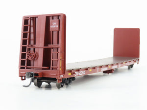 HO Scale Athearn ATH87730 CN Canadian National 60' Bulkhead Flat Car #622610