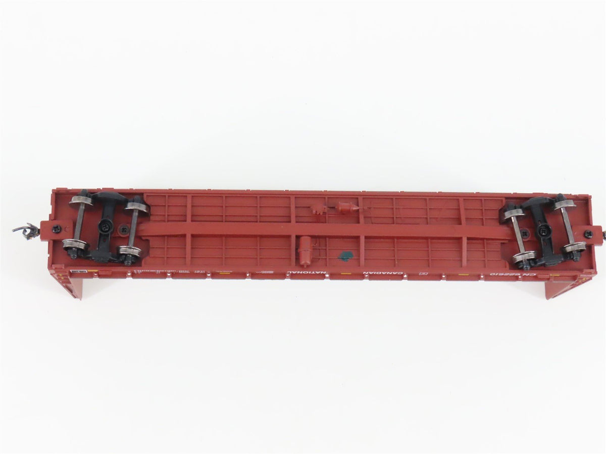 HO Scale Athearn ATH87730 CN Canadian National 60&#39; Bulkhead Flat Car #622610