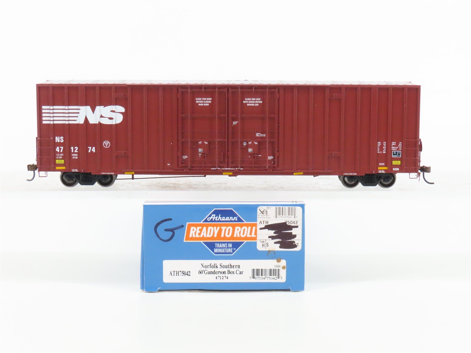 HO Scale Athearn ATH75042 NS Norfolk Southern 60' Gunderson Box Car #471274