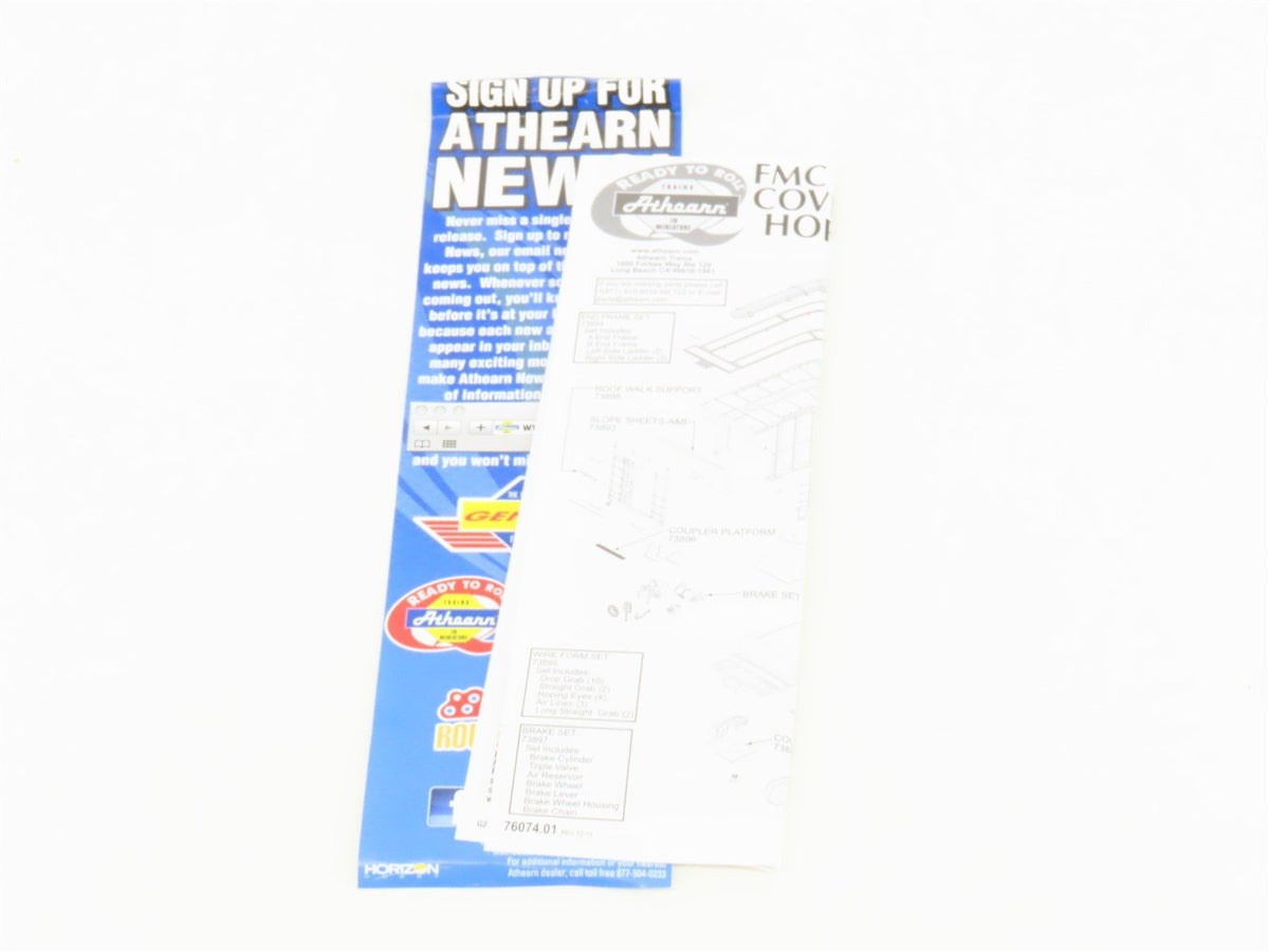 HO Scale Athearn ATH82001 FURX First Union Rail 3-Bay Covered Hopper #818643