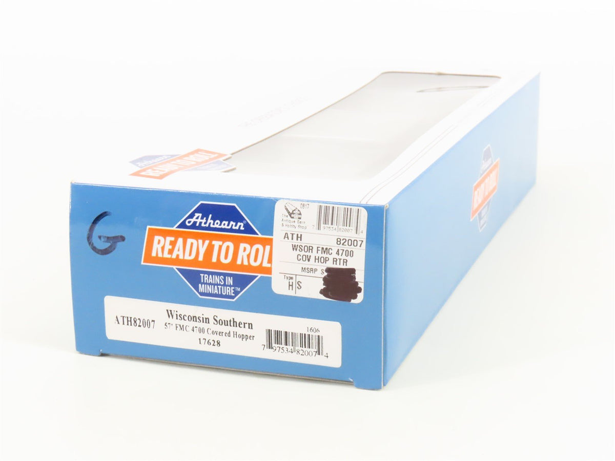 HO Scale Athearn ATH82007 WSOR Wisconsin Southern 3-Bay Covered Hopper #17628