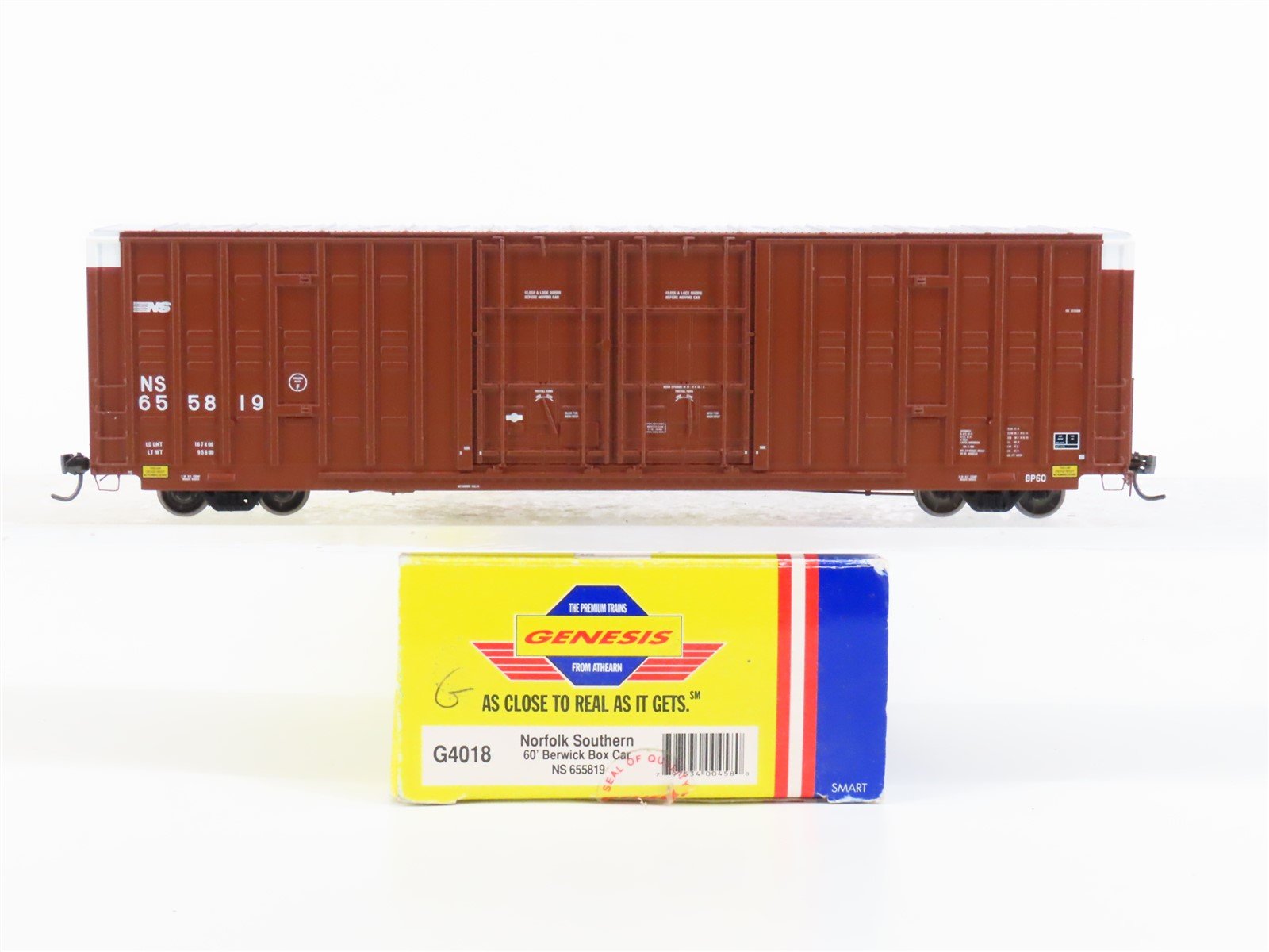 HO Scale Athearn Genesis G4018 NS Norfolk Southern 60' Berwick Box Car #655819