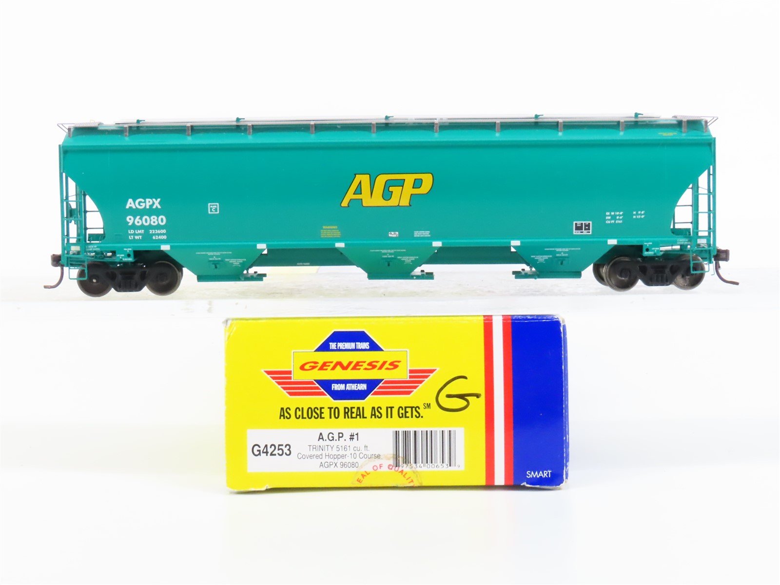 HO Scale Athearn Genesis G4253 AGPX 3-Bay Covered Hopper #96080