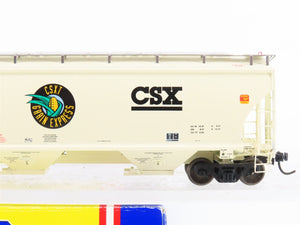 HO Scale Athearn Genesis G4257 CSXT Grain Express 3-Bay Covered Hopper #265097
