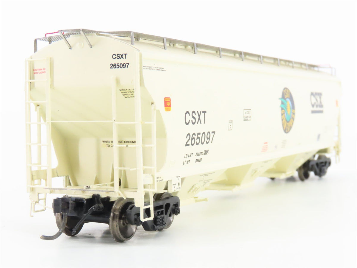 HO Scale Athearn Genesis G4257 CSXT Grain Express 3-Bay Covered Hopper #265097