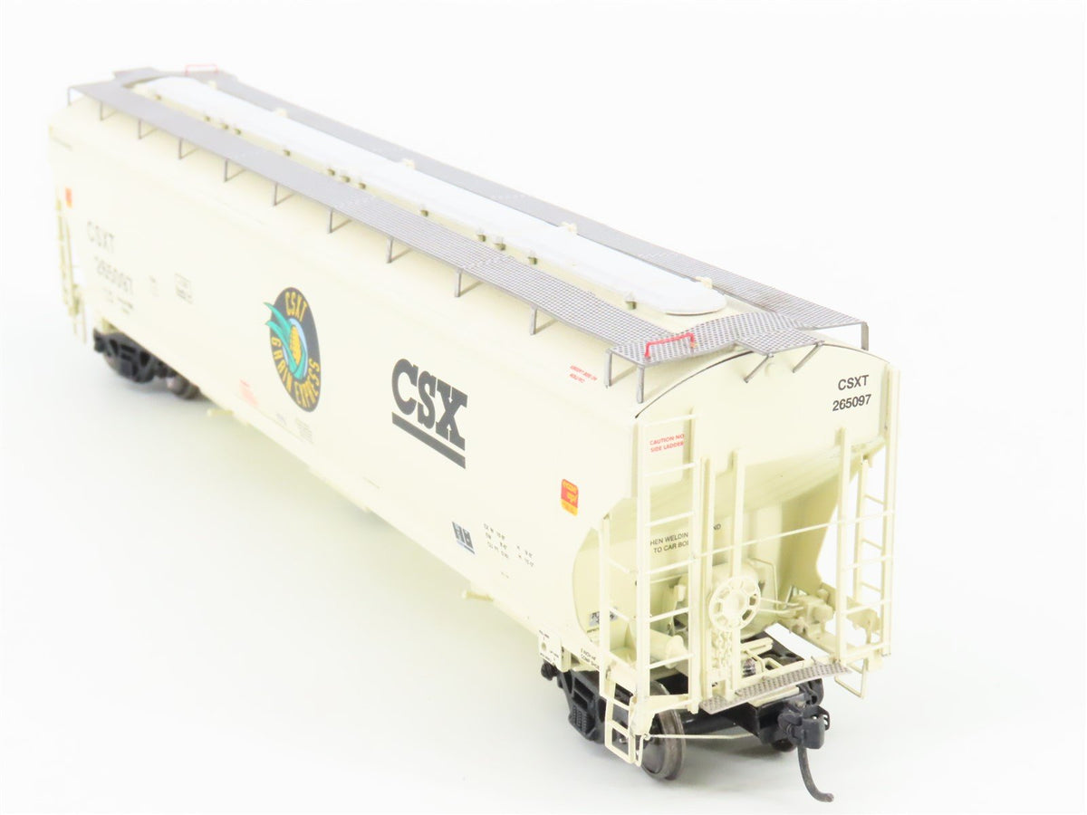 HO Scale Athearn Genesis G4257 CSXT Grain Express 3-Bay Covered Hopper #265097