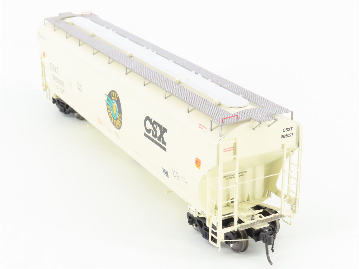 HO Scale Athearn Genesis G4257 CSXT Grain Express 3-Bay Covered Hopper #265097