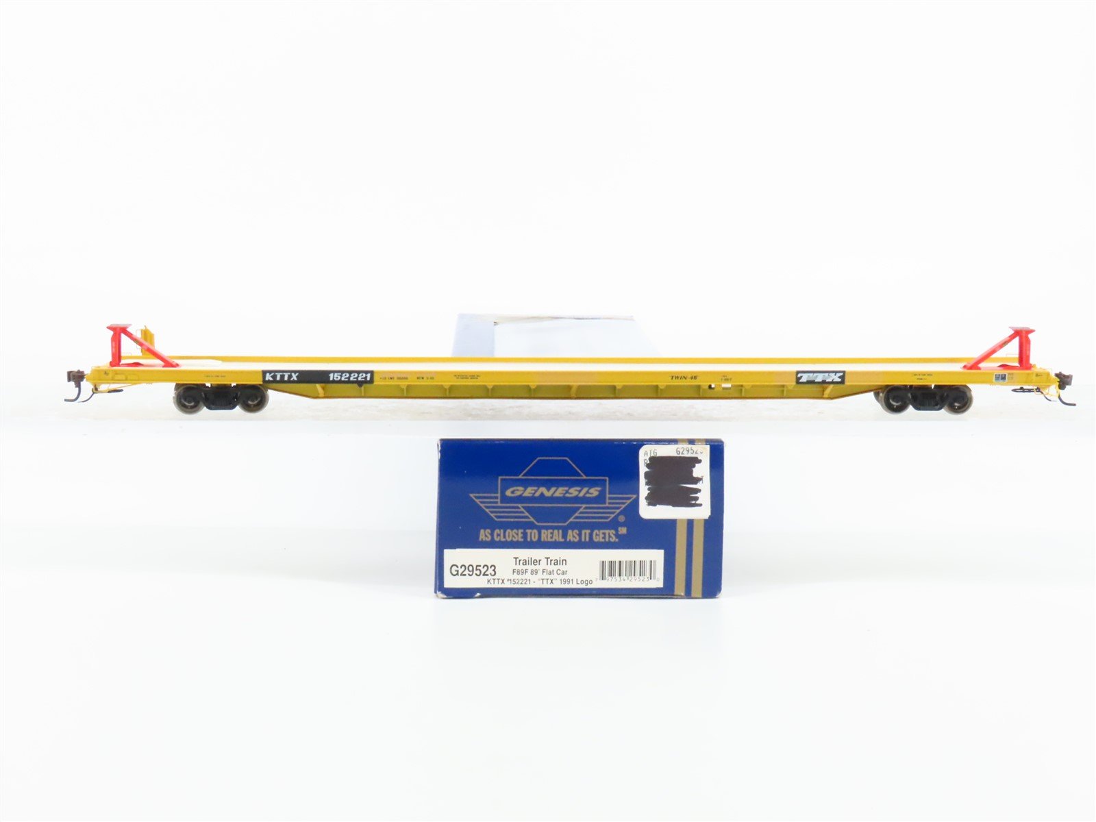 HO Scale Athearn Genesis G29523 KTTX Trailer Train 89' Flat Car #152221