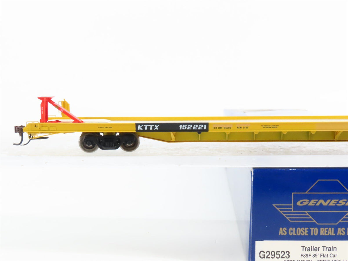 HO Scale Athearn Genesis G29523 KTTX Trailer Train 89&#39; Flat Car #152221