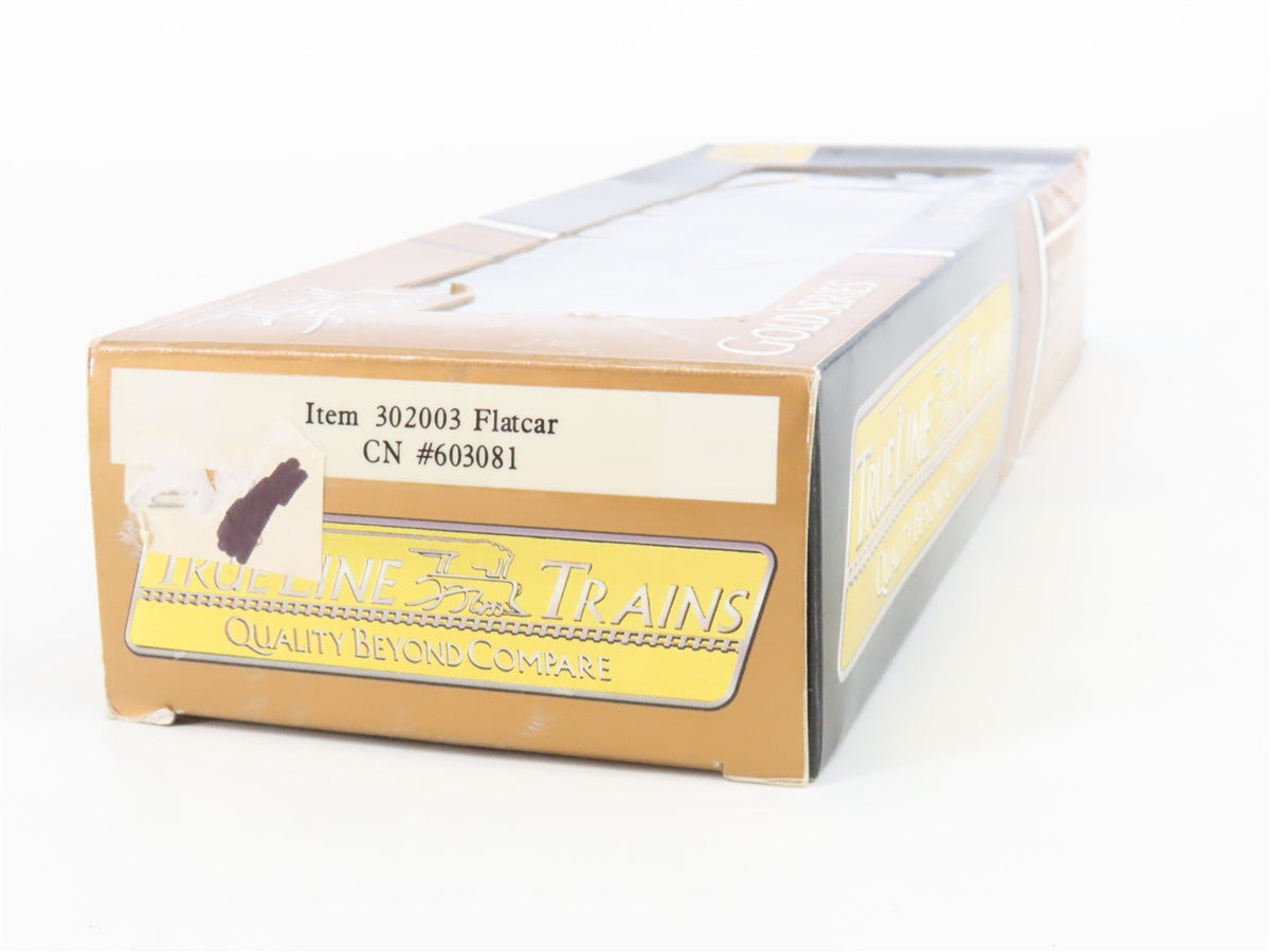 HO Scale True Line Trains 302003 CN Canadian National Bulkhead Flat Car #603081