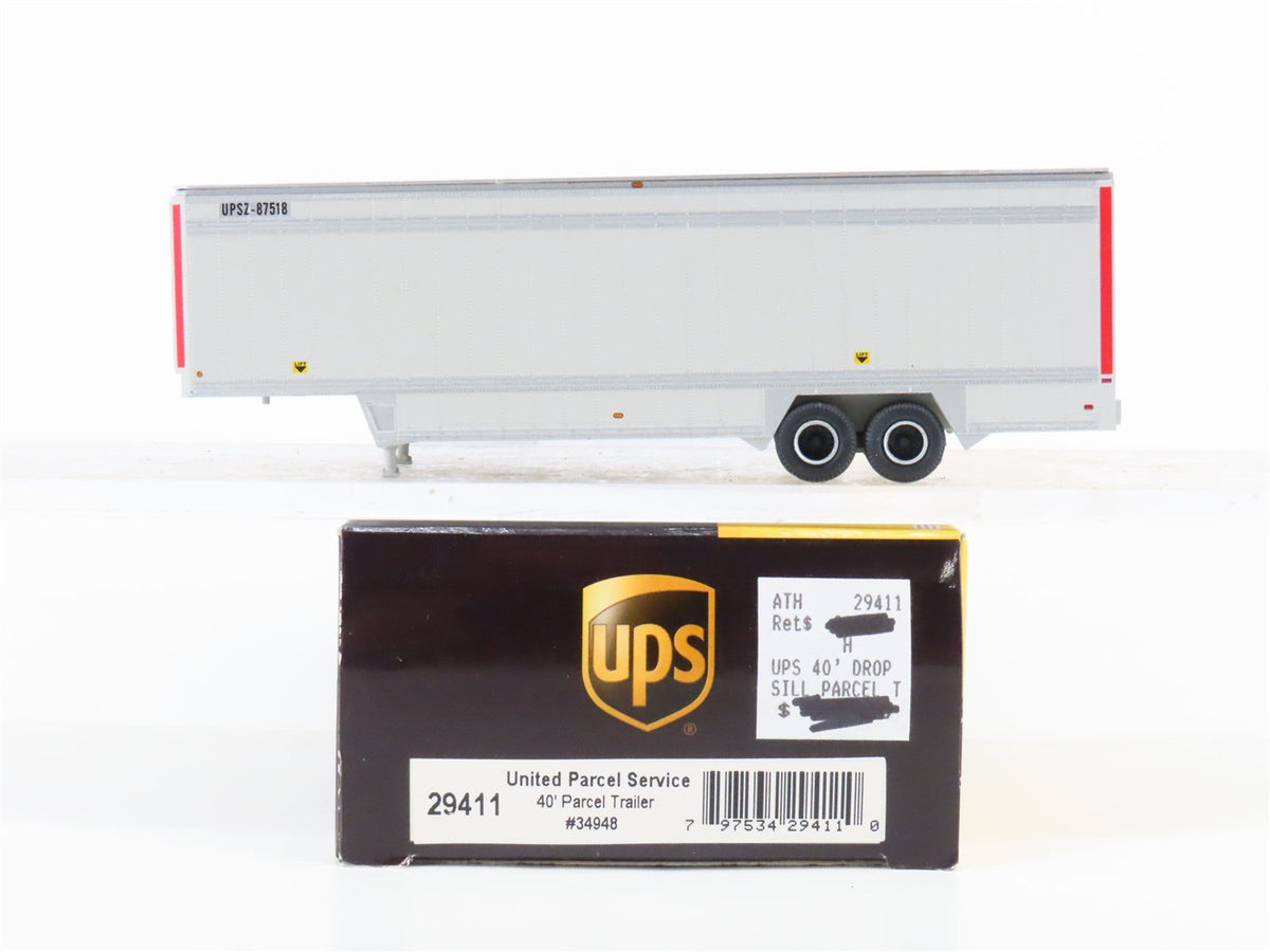HO Scale Athearn 29411 UPSU United Parcel Service 40&#39; Parcel Trailer #87518