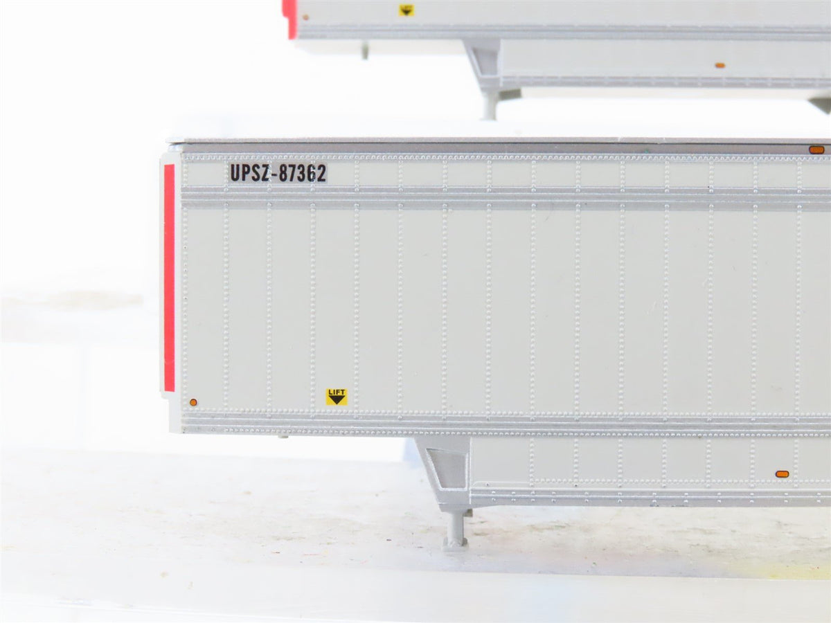 HO Scale Athearn 27956 UPSZ 40&#39; Parcel Trailer 2-Pack
