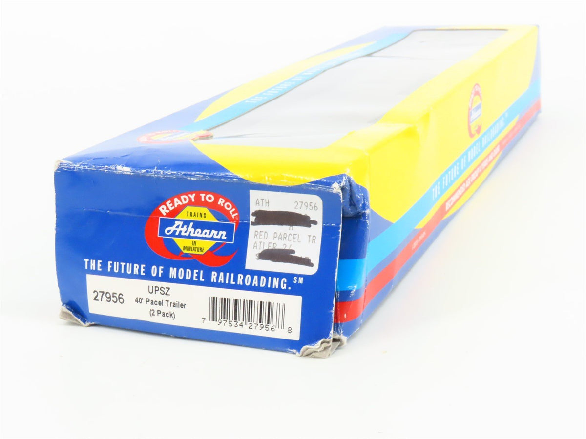 HO Scale Athearn 27956 UPSZ 40&#39; Parcel Trailer 2-Pack