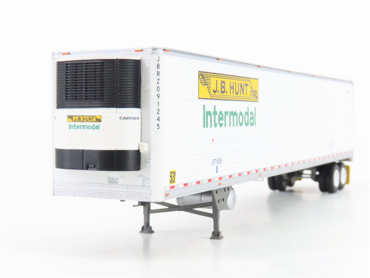 HO Scale Athearn ATH29863 JB Hunt Intermodal 53&#39; Utility Reefer Trailer #091245