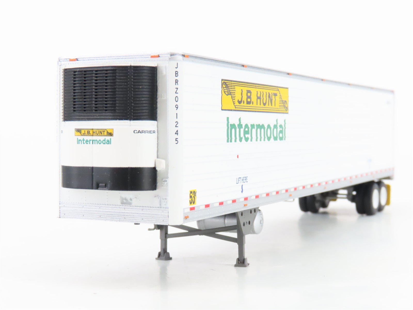 HO Scale Athearn ATH29863 JB Hunt Intermodal 53' Utility Reefer Trailer #091245