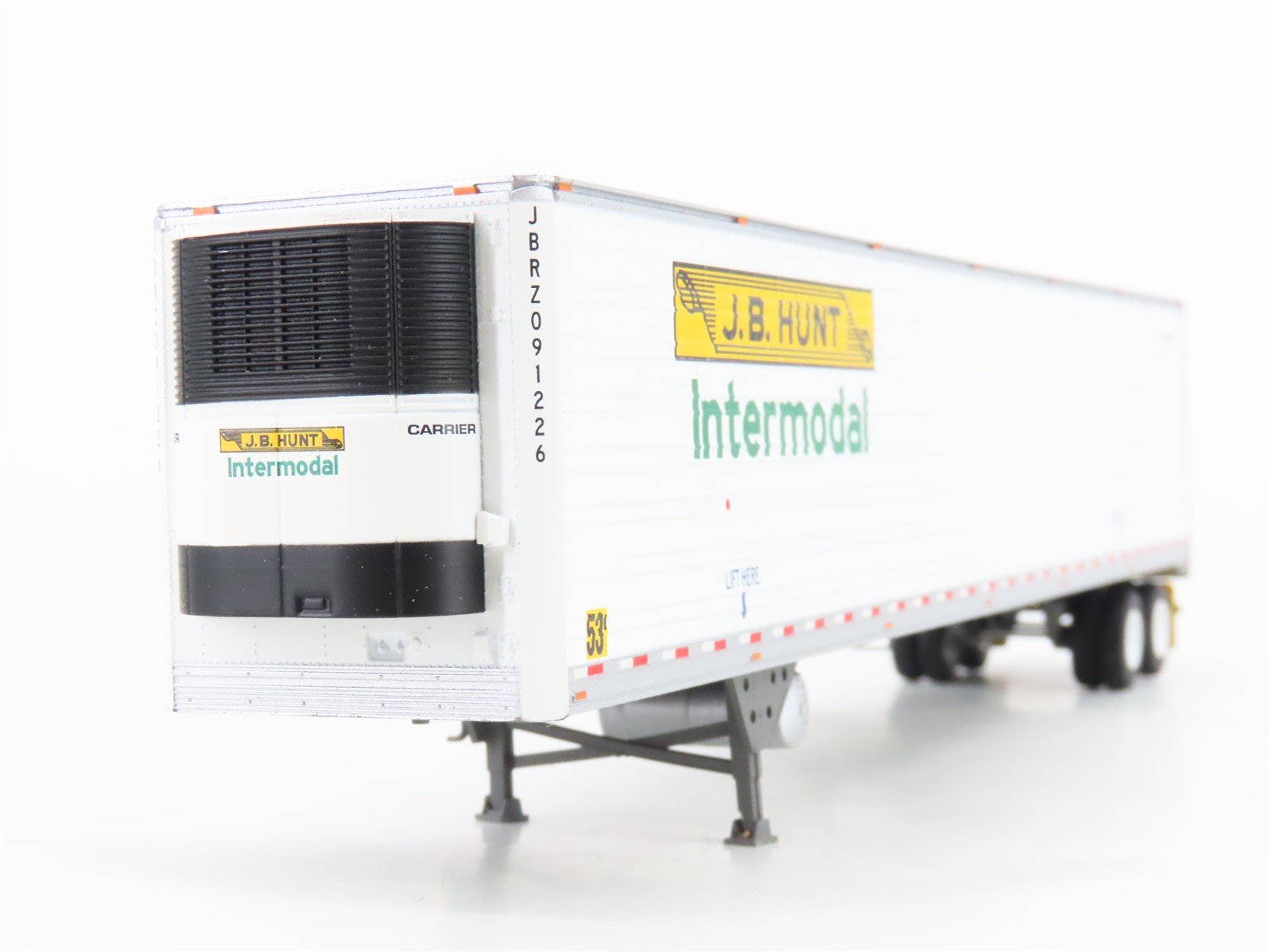 HO Scale Athearn ATH29862 JB Hunt Intermodal 53' Utility Reefer Trailer #091226