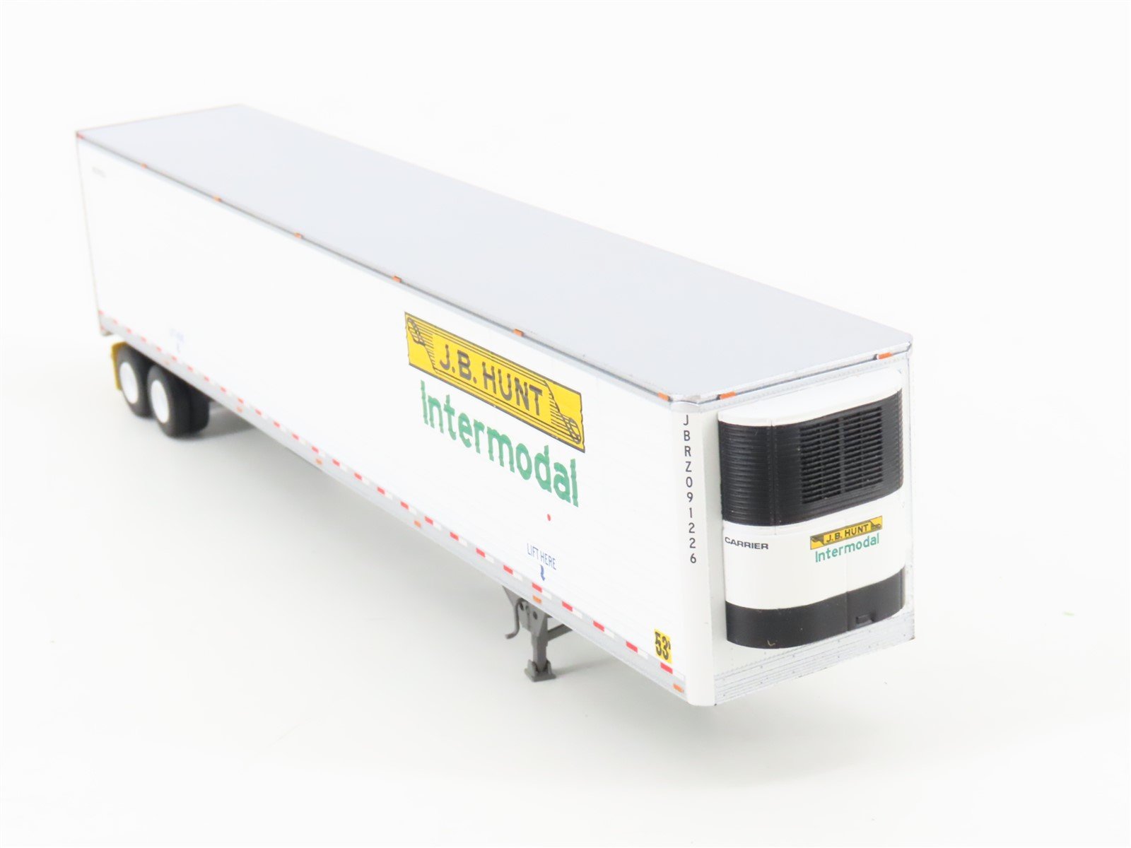 HO Scale Athearn ATH29862 JB Hunt Intermodal 53' Utility Reefer Trailer #091226