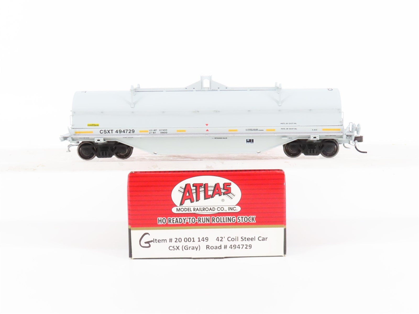 HO Scale Atlas Master Line #20001149 CSX CSXT 42' Coil Steel Car #494729