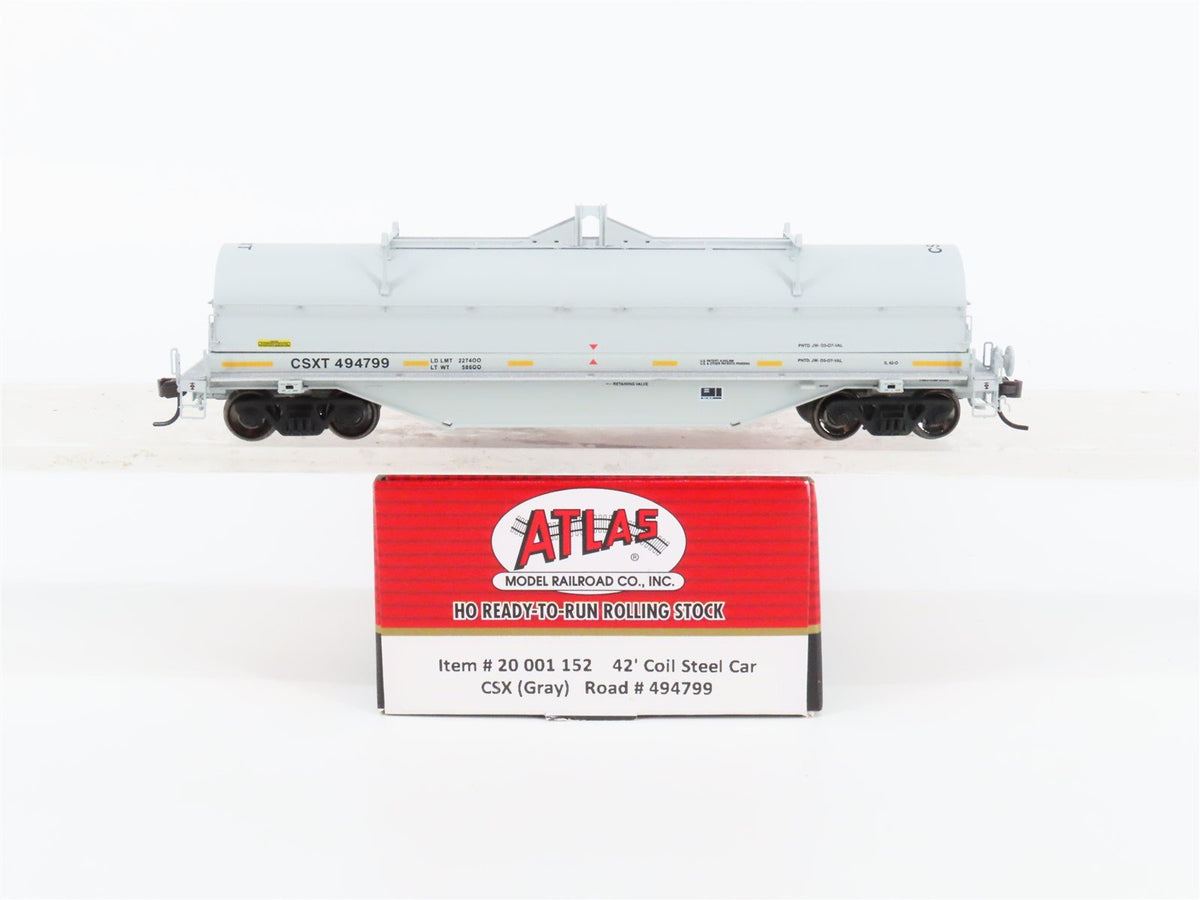 HO Scale Atlas Master Line #20001152 CSX CSXT 42&#39; Gray Coil Steel Car #494799