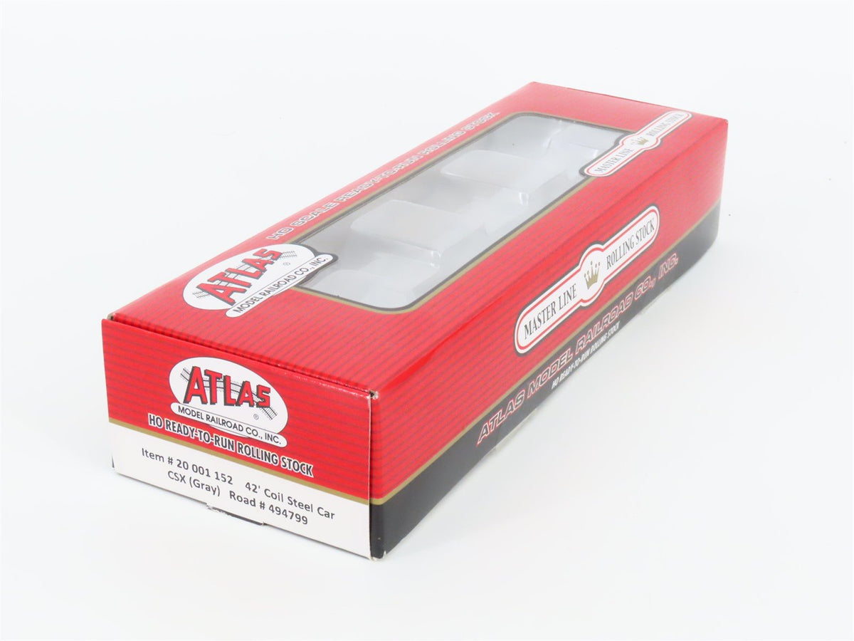HO Scale Atlas Master Line #20001152 CSX CSXT 42&#39; Gray Coil Steel Car #494799