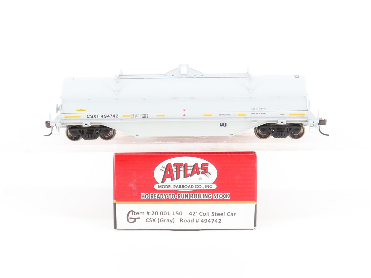 HO Scale Atlas Master Line #20001150 CSX CSXT 42&#39; Gray Coil Steel Car #494742