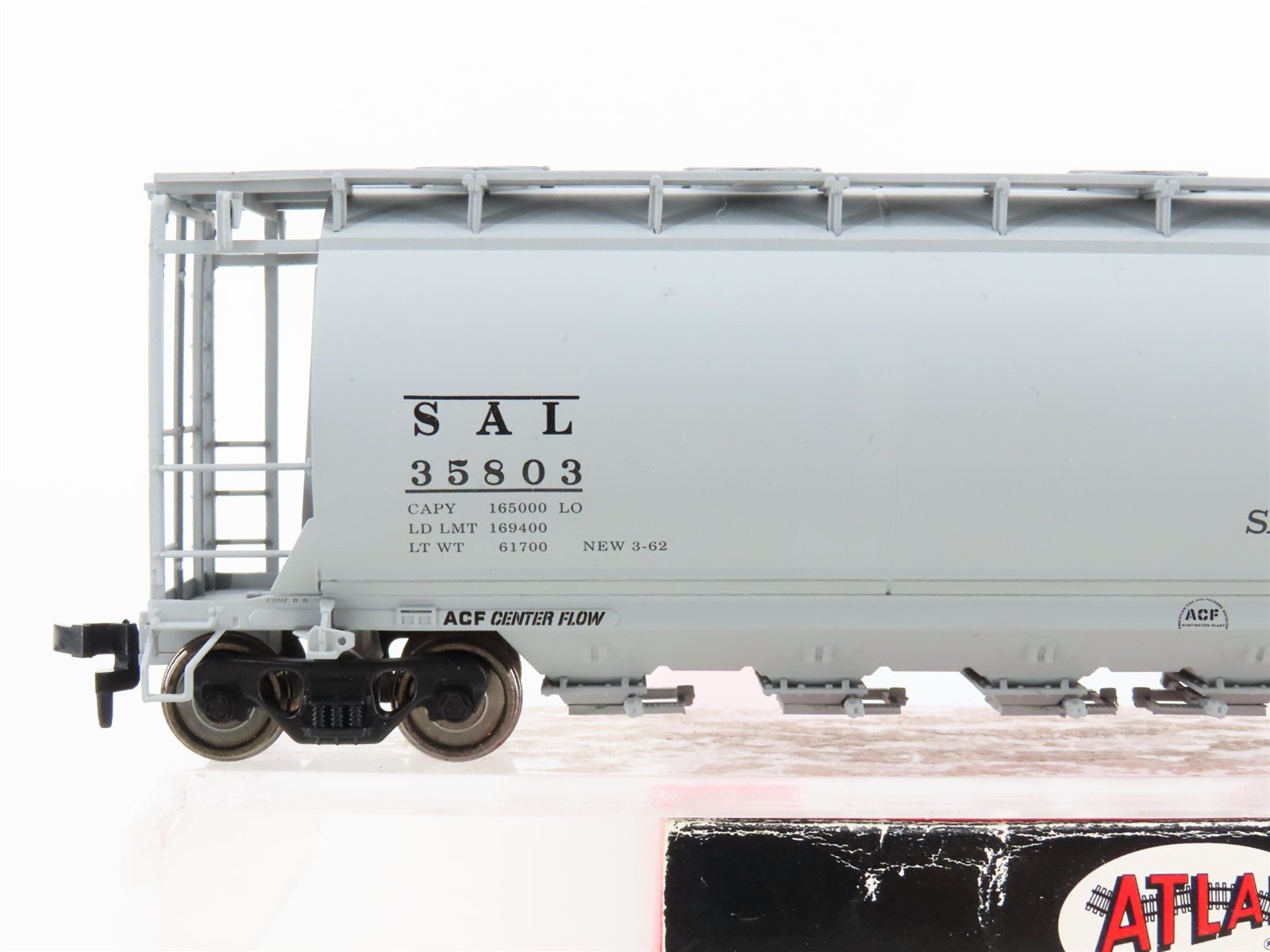 HO Scale Atlas 1955-4 SAL Seaboard Air Line ACF 6 Bay Cylindrical Hopper #35803